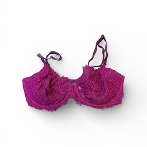 Victoria's Secret Fuchsia Lace Bra